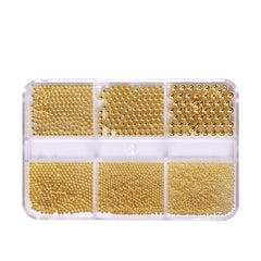 Generic gold beads front packaging shows neat compartments and portability