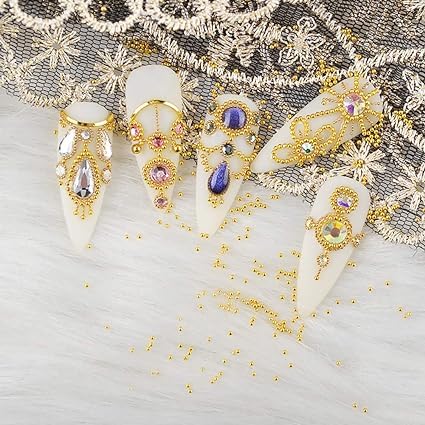 Generic beads with tweezers and glue showing easy placement benefit