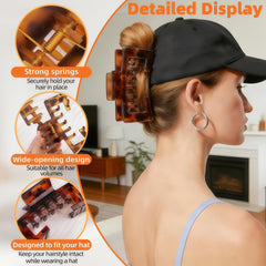 Generic brand clip fitted into a baseball cap snap, demonstrating no-dig strap alignment benefit
