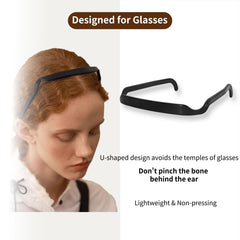 Generic headband worn in a curly updo keeps hair tidy and preserves volume