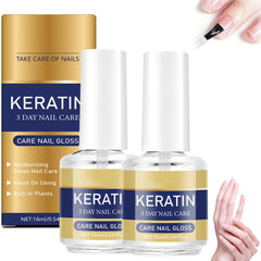 Generic keratin nail oil front packaging showing product clarity and portability