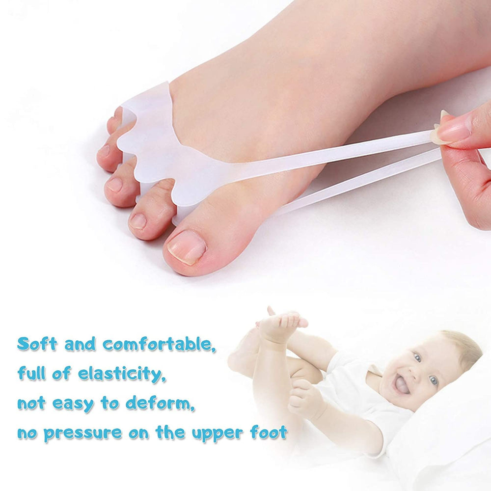 Generic brand separators next to ruler showing small child size and easy fit advantage