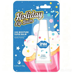 Generic lip balm in hand to show product size and convenient portability
