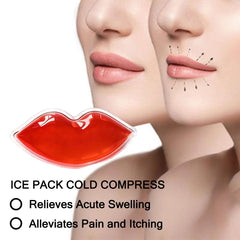 Generic lip ice pack stored in freezer demonstrating fast cooling and ready-to-use benefit