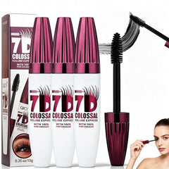 Generic mascara front packaging showing three tubes and product benefits