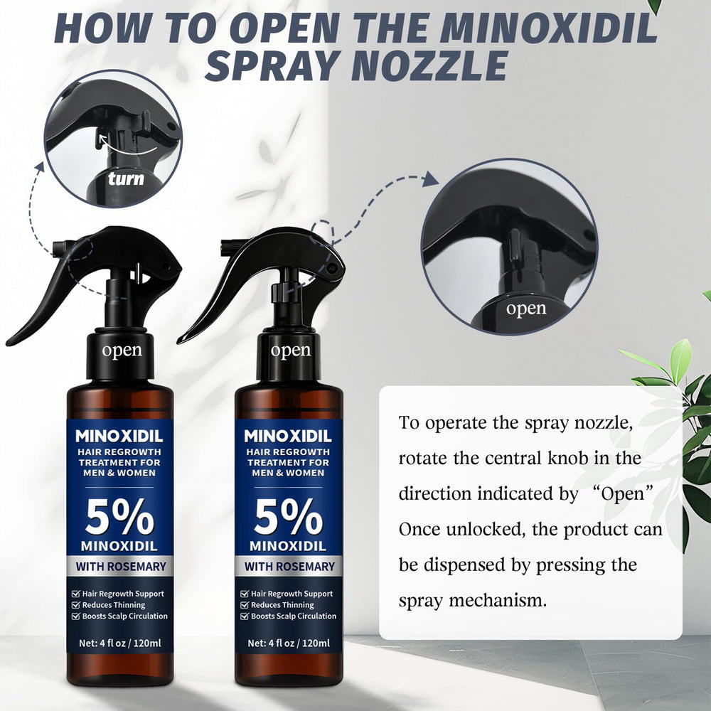 Generic lifestyle on bathroom counter showing convenient daily scalp care