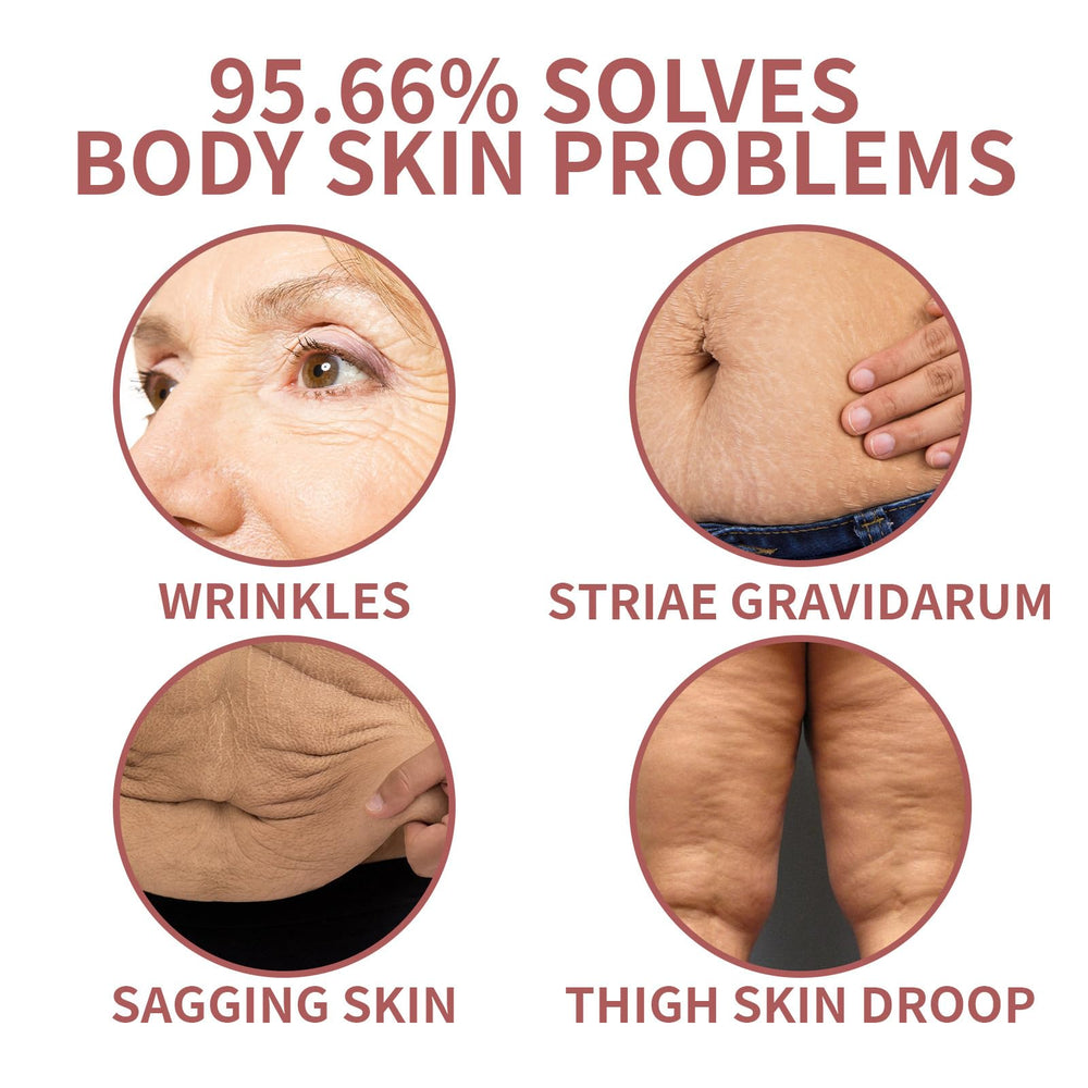 Generic neck and décolletage application illustrating smoothing results