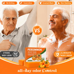 Generic persimmon soap used underarm to reduce odor and feel refreshed