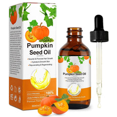 Generic pumpkin seed oil front bottle showing clean labeling and easy pour