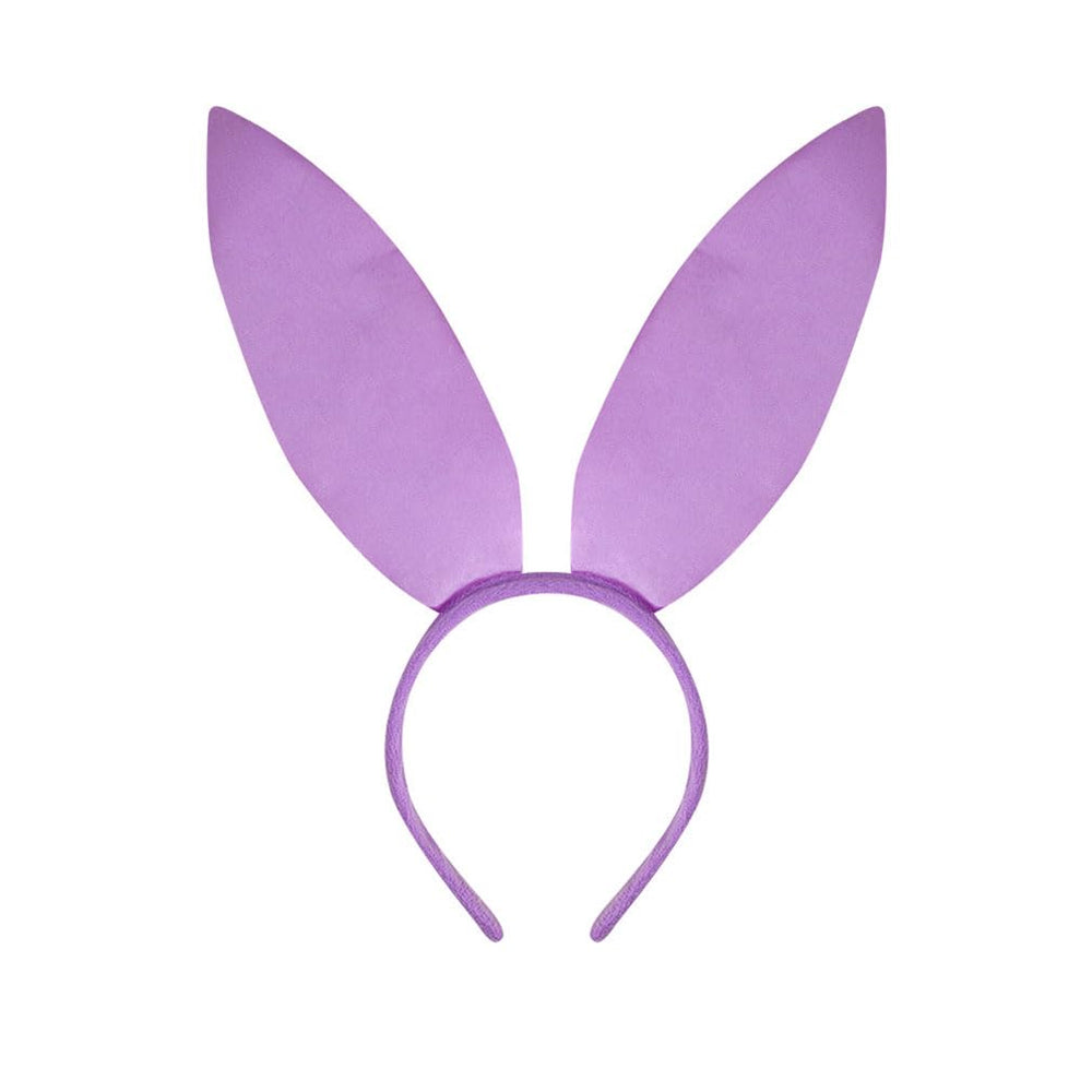 Generic purple bunny ear headband front view shows playful style and instant costume upgrade