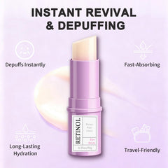 Generic retinol eye stick applicator detail illustrating precise mess-free application