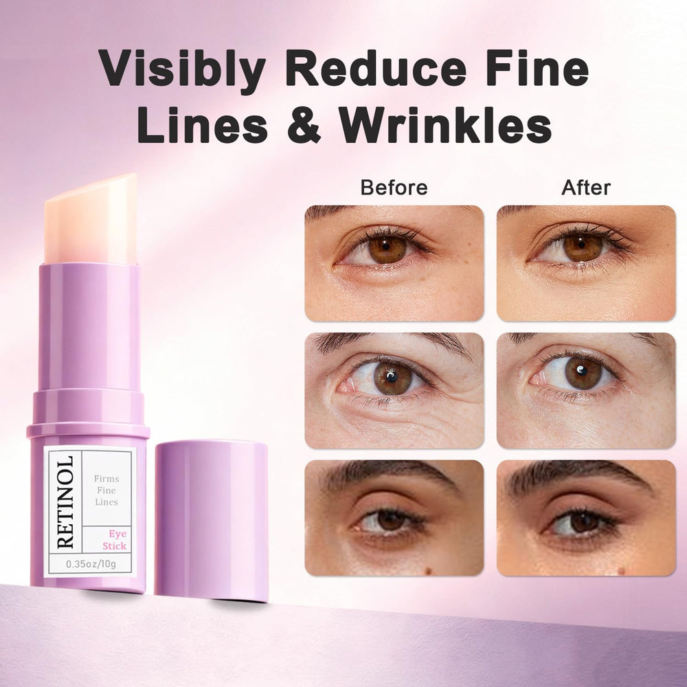 Generic retinol eye stick inside a travel bag lifestyle shot for on-the-go use