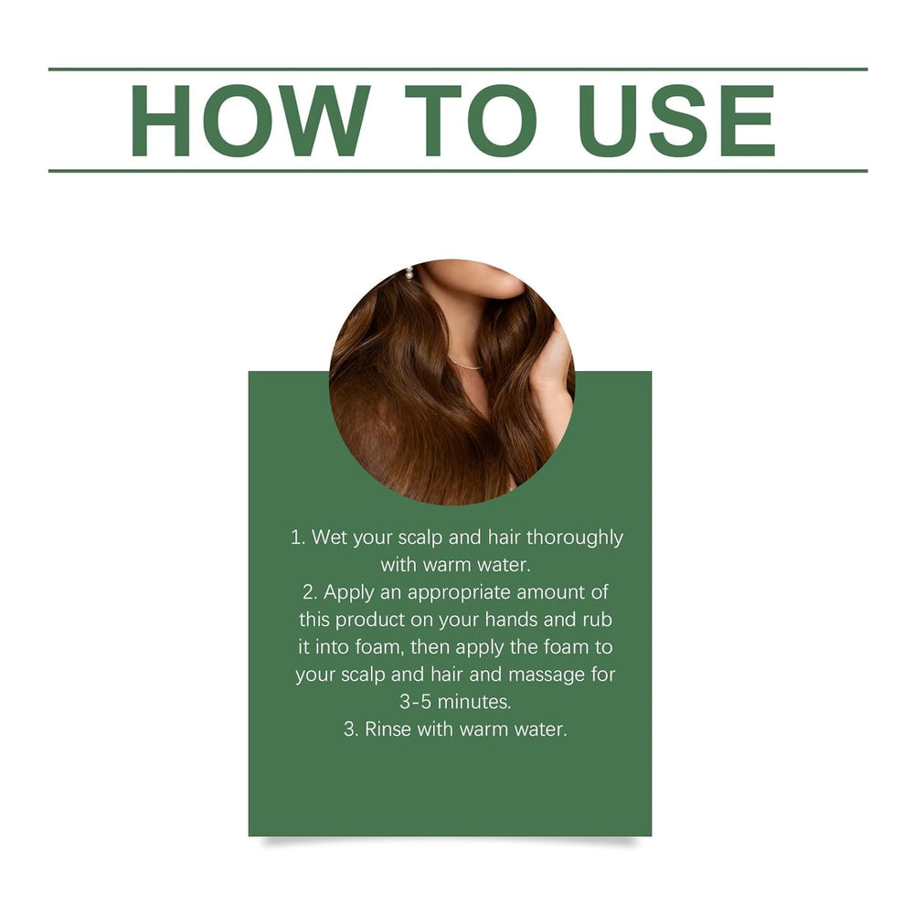 Generic rosemary shampoo applied during scalp massage showing improved scalp comfort