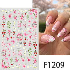 Generic scale comparison on fingers showing sticker fit for short and long nails
