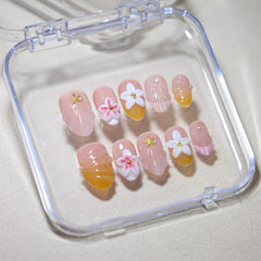 Generic hand wearing nails to show scale and wearable length