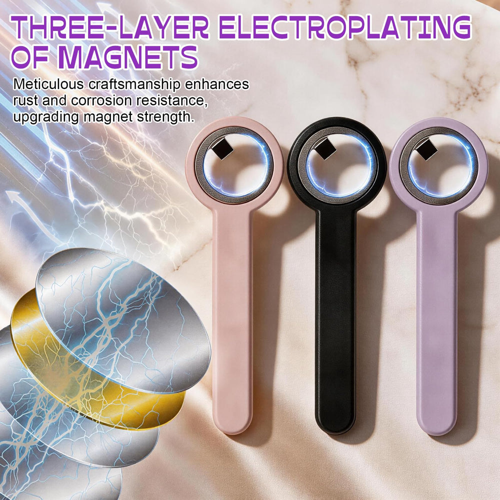 Generic scale comparison with false nail tip showing compact travel-friendly size