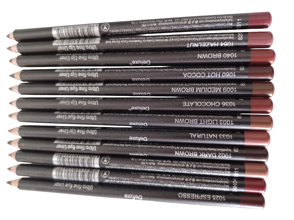 Generic brand assortment of brown shades laid out flat to show color range benefit