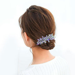 Generic brand comb in bridal dressing scene enhancing hair and accessories