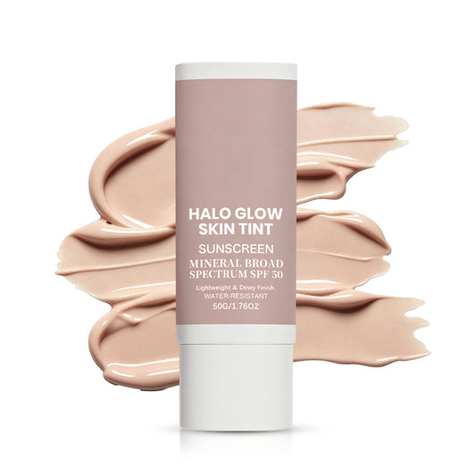 Generic front packaging showing SPF 50 and hydrating tint benefits