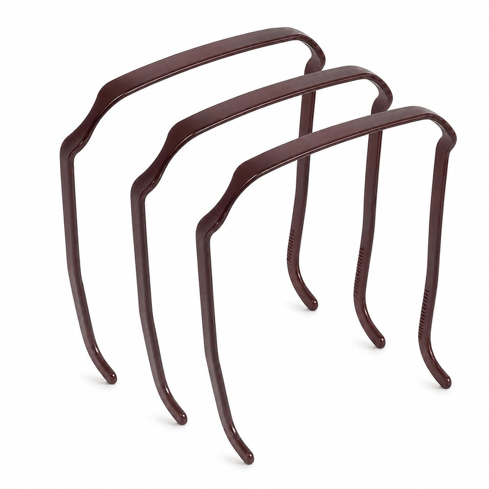 Generic square headband front view showing discreet profile and benefit of subtle hold