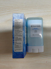 Generic suncream stick under makeup demonstrating non-greasy finish
