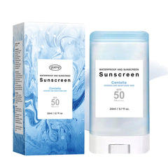 Generic suncream stick front packaging showing compact protector