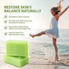 Generic tea tree soap used on feet in bathroom to reduce foot odor