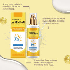 Generic spray texture on hand illustrating quick-absorbing, non-greasy formula