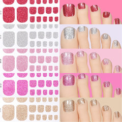 Generic toe wraps with clear topcoat application showing protection and shine