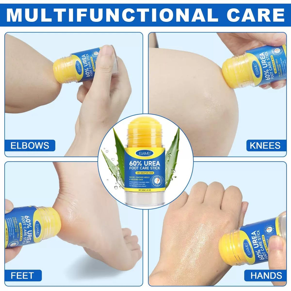Generic ingredients label featuring urea, salicylic acid, and botanical support