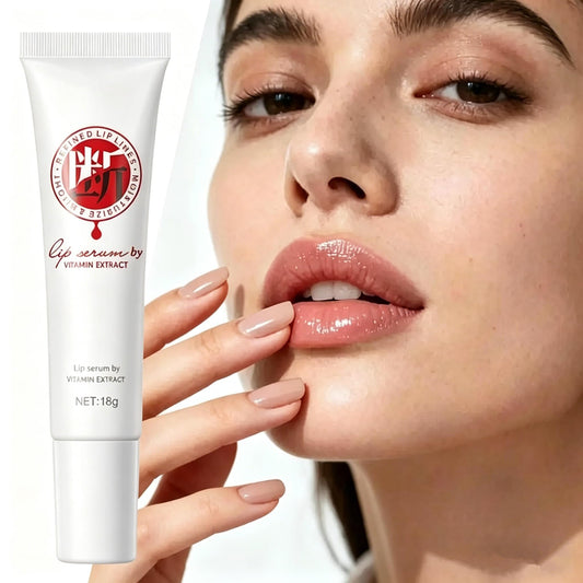 Generic vitamin lip serum front tube showing compact travel-friendly design and quick hydration