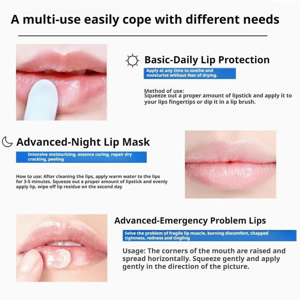 Generic vitamin lip serum lifestyle outdoor use showing protection from elements and hydrated lips benefit