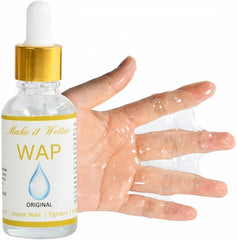 Generic yoni oil front bottle showing compact travel-friendly design and clarity