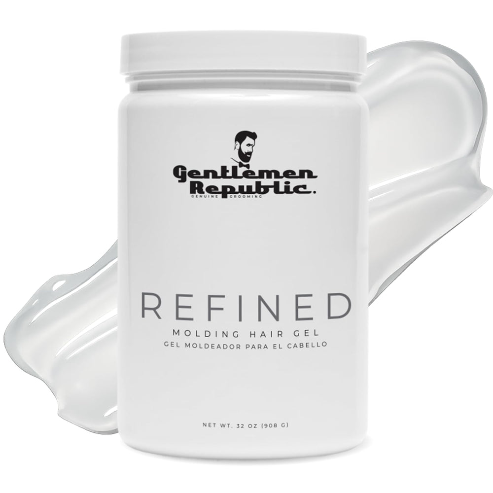 Gentlemen Republic front label showing 32oz size and premium branding benefit