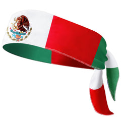 Geodurn headband front view showing tricolor flag, ideal for patriotic events