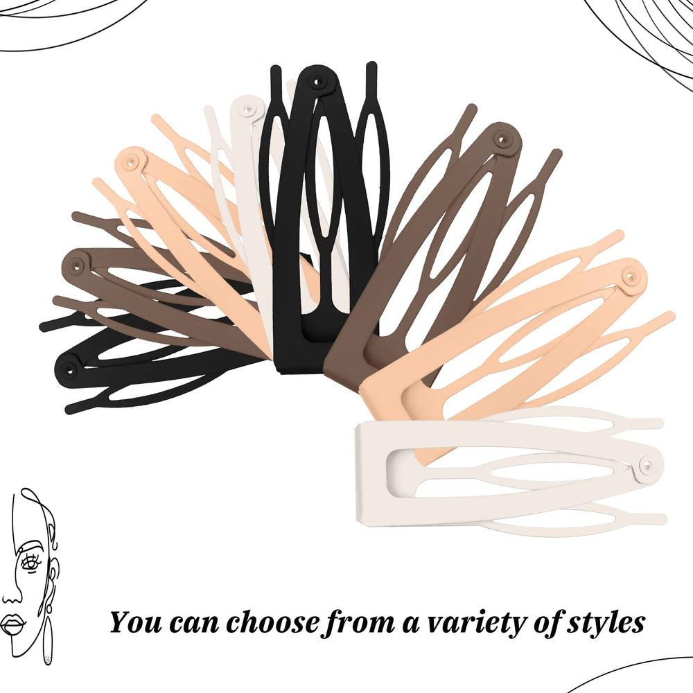 Geosar color array on white with four neutral tones to match hair shades
