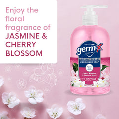 Germ-X soap texture lather close-up showing moisturized, cleansing foam