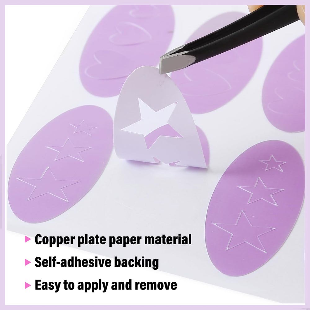 GEUUFEA stencil applied to eyelid demonstrating easy, precise liner placement