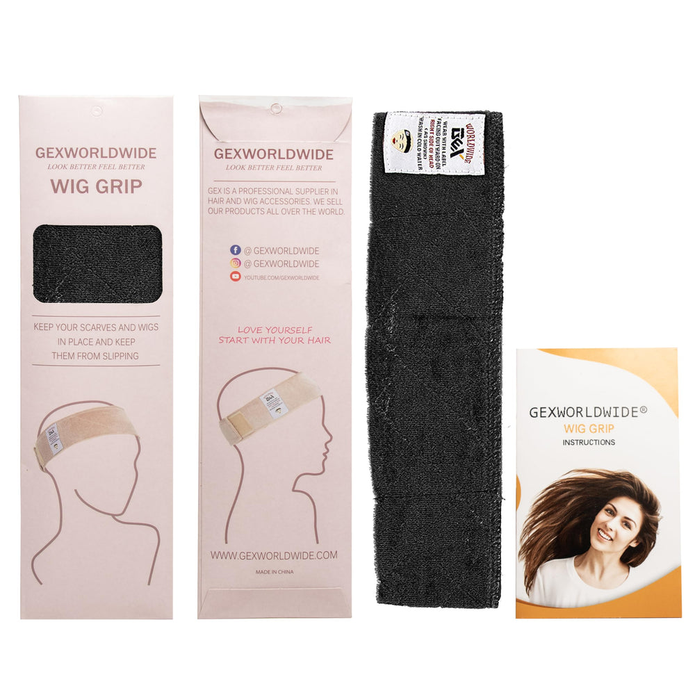 GEXWORLDWIDE wig grip worn under wig demonstrating stability and natural look benefit