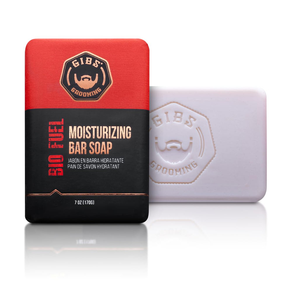 GIBS Bio Fuel front packaging showing full 7oz bar and branding benefit: clear product identity
