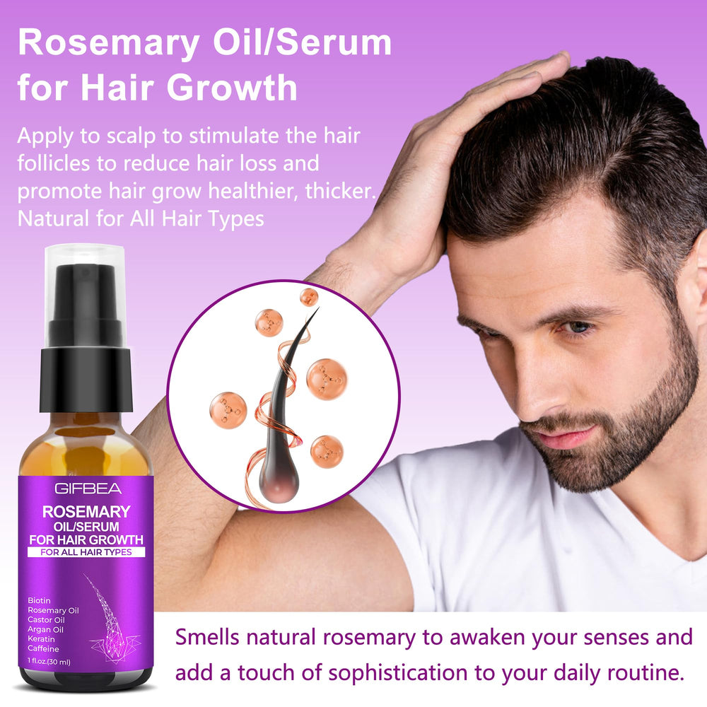 GIFBEA rosemary and rice water visual emphasizing botanical support for shine