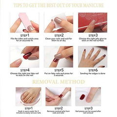 Gifiky press-on nails worn on model hand demonstrating instant salon-style nude manicure