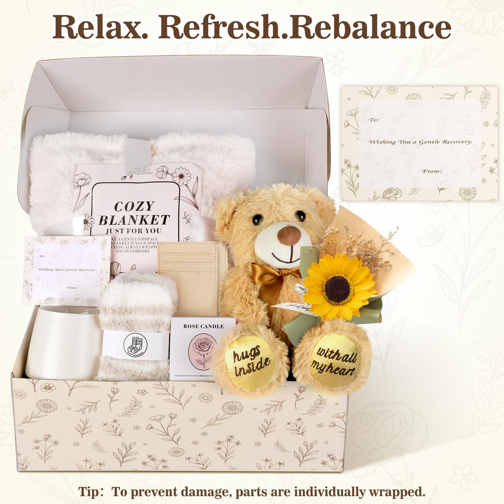GiftBliss lifestyle bedside setting showing comfort delivered for recovery