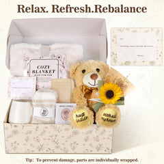 GiftBliss lifestyle bedside setting showing comfort delivered for recovery