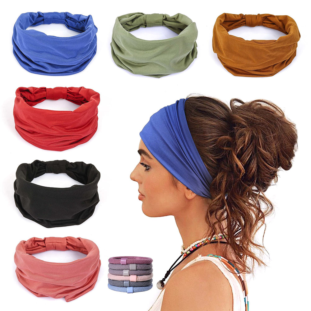 GiLi front view of six-pack headbands showing patterns and packaging, practical set
