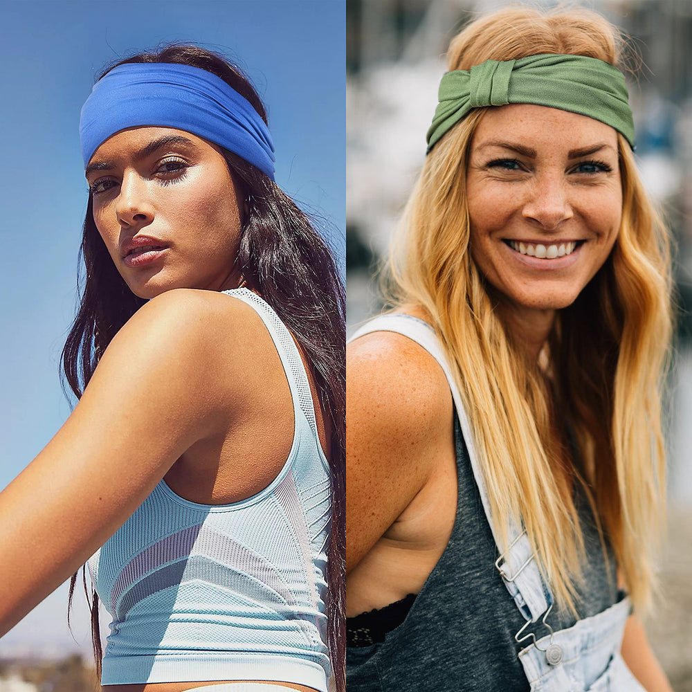 GiLi knotted front detail close-up showing stylish turban look and secure fit