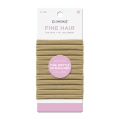 GIMME dark blonde pack front view showing 12 slim bands and tidy storage benefit