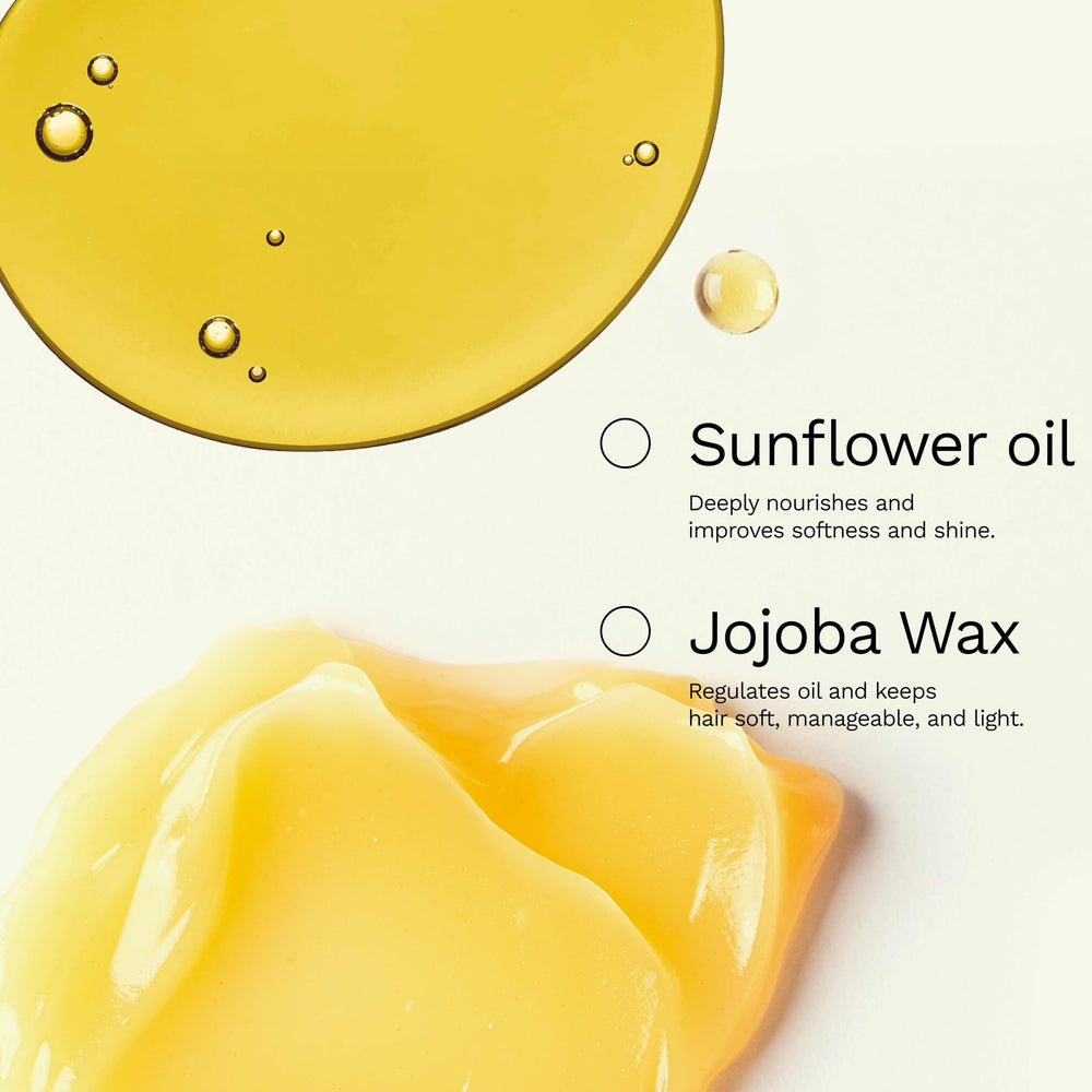 Ginger Milk pump action dispensing conditioner illustrating convenient, mess-free use