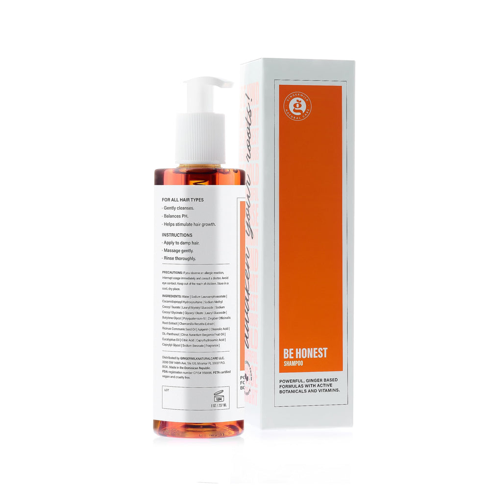 Ginger Milk before and after hair results showing reduced oil