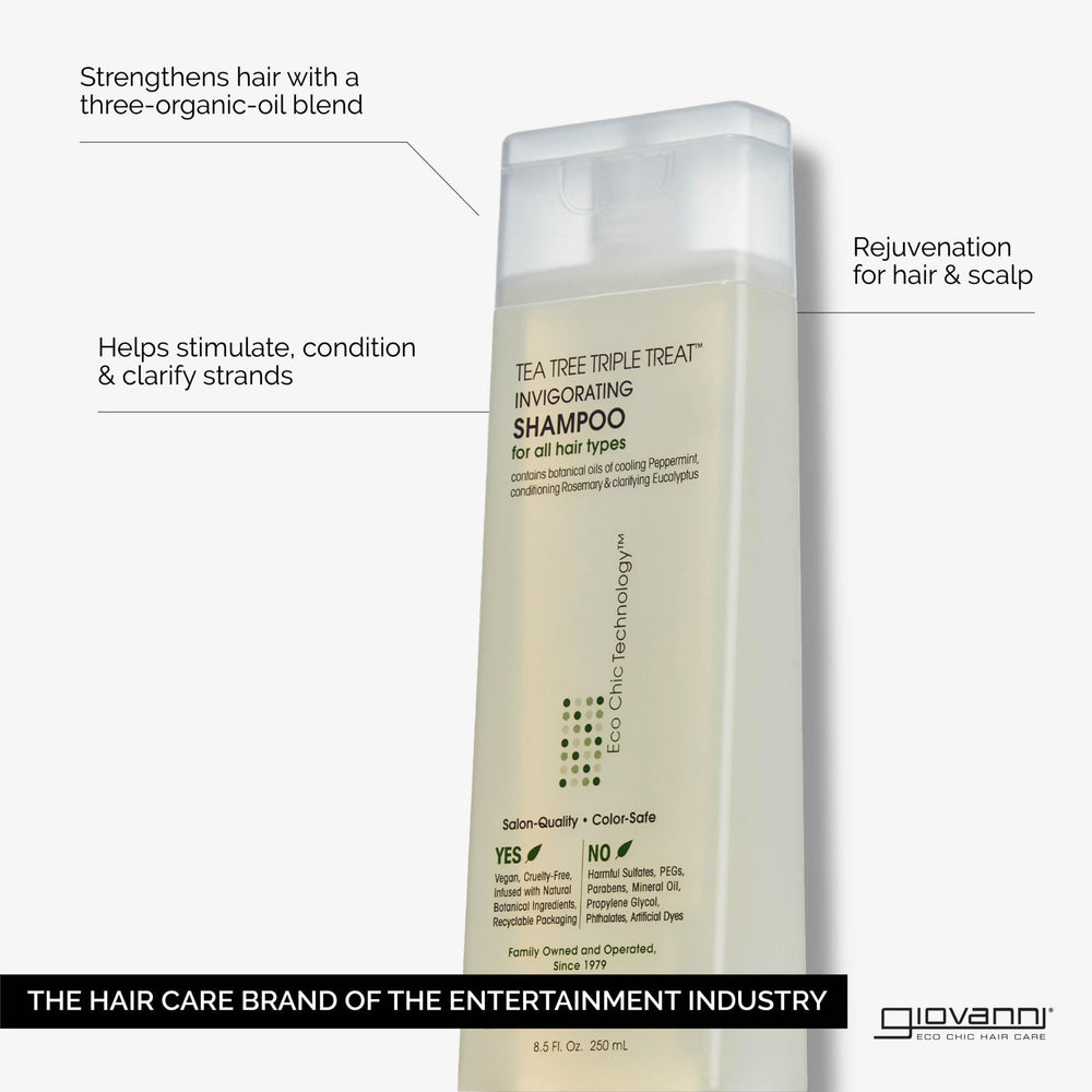 GIOVANNI back label ingredients view highlighting natural formulation benefits